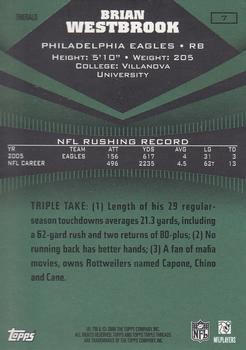 2006 Topps Triple Threads - Emerald #7 Brian Westbrook Back