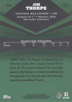 2006 Topps Triple Threads - Emerald #92 Jim Thorpe Back