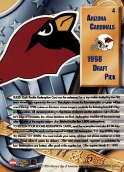 1998 Collector's Edge Supreme Season Review #4 Arizona Cardinals Back