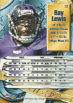 1998 Collector's Edge Supreme Season Review #12 Ray Lewis Back