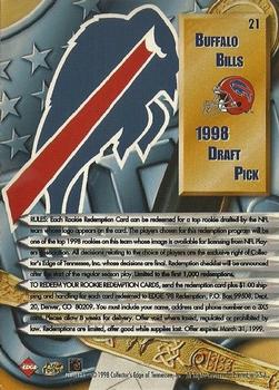 1998 Collector's Edge Supreme Season Review #21 Buffalo Bills Back