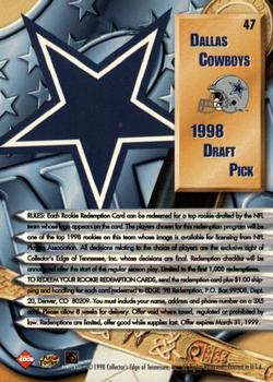 1998 Collector's Edge Supreme Season Review #47 Dallas Cowboys Back