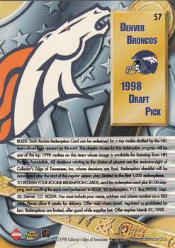 1998 Collector's Edge Supreme Season Review #57 Denver Broncos Back