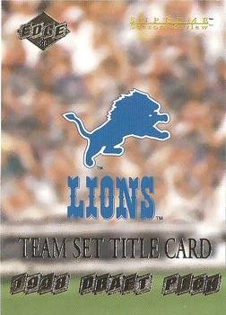 1998 Collector's Edge Supreme Season Review #61 Detroit Lions Front