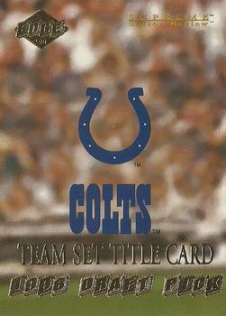 1998 Collector's Edge Supreme Season Review #74 Indianapolis Colts Front