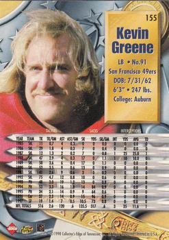 1998 Collector's Edge Supreme Season Review #155 Kevin Greene Back