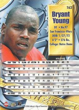 1998 Collector's Edge Supreme Season Review #163 Bryant Young Back