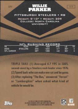 2006 Topps Triple Threads - Sepia #49 Willie Parker Back