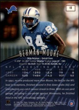 1998 Finest #10 Herman Moore Back