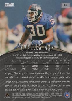 1998 Finest #62 Charles Way Back