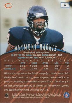 1998 Finest #63 Raymont Harris Back