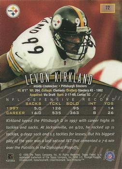 1998 Finest #72 Levon Kirkland Back