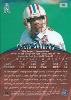 1998 Finest #114 Chris Sanders Back