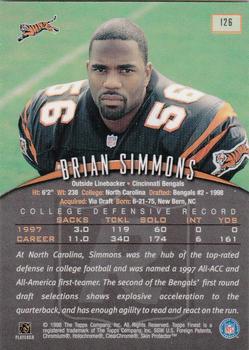 1998 Finest #126 Brian Simmons Back