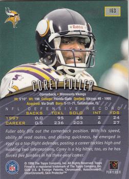 1998 Finest #163 Corey Fuller Back