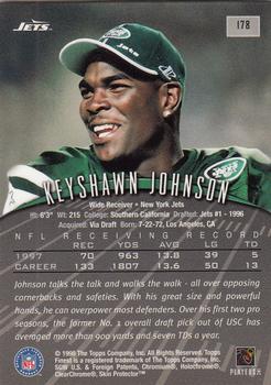1998 Finest #178 Keyshawn Johnson Back