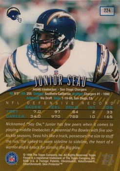 1998 Finest #224 Junior Seau Back