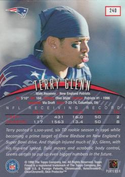 1998 Finest #240 Terry Glenn Back
