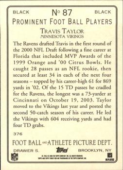 2006 Topps Turkey Red - Black #87 Travis Taylor Back