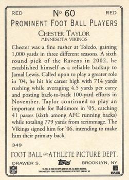 2006 Topps Turkey Red - Red #60 Chester Taylor Back