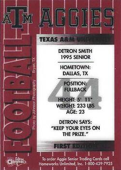 1995 Ultra Graphics Texas A&M Seniors #NNO Detron Smith Back