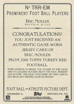 2006 Topps Turkey Red - Relics Gray #TRR-EM Eric Moulds Back