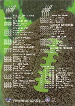 1998 Flair Showcase #NNO Checklist Back