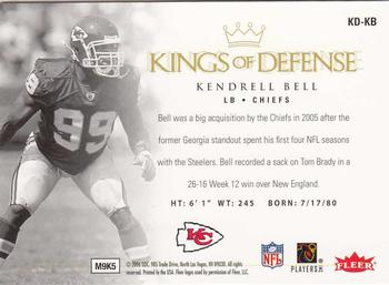 2006 Ultra - Kings of Defense #KD-KB Kendrell Bell Back
