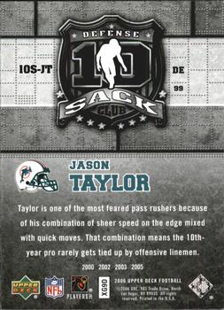 2006 Upper Deck - 10 Sack Club #10S-JT Jason Taylor Back