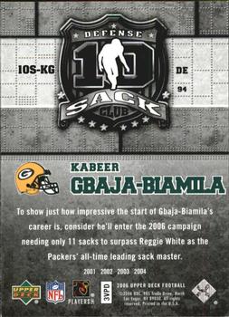 2006 Upper Deck - 10 Sack Club #10S-KG Kabeer Gbaja-Biamila Back