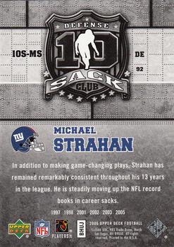 2006 Upper Deck - 10 Sack Club #10S-MS Michael Strahan Back