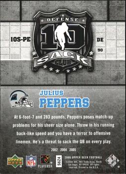 2006 Upper Deck - 10 Sack Club #10S-PE Julius Peppers Back