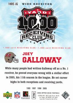 2006 Upper Deck - 1000 Yard Receiving Club #1KRE-JG Joey Galloway Back