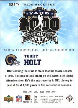 2006 Upper Deck - 1000 Yard Receiving Club #1KRE-TH Torry Holt Back
