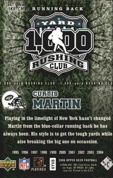 2006 Upper Deck - 1000 Yard Rushing Club #1KR-CM Curtis Martin Back