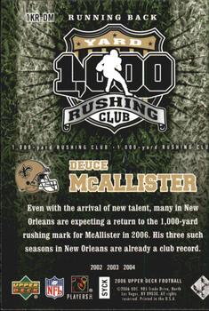 2006 Upper Deck - 1000 Yard Rushing Club #1KR-DM Deuce McAllister Back