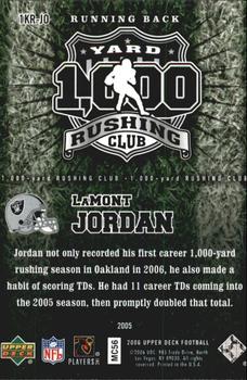 2006 Upper Deck - 1000 Yard Rushing Club #1KR-JO LaMont Jordan Back