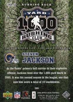 2006 Upper Deck - 1000 Yard Rushing Club #1KR-SJ Steven Jackson Back