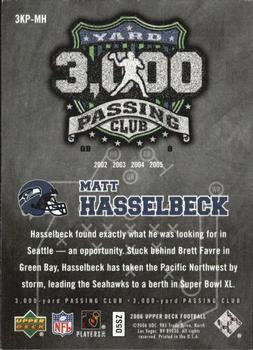 2006 Upper Deck - 3000 Yard Passing Club #3KP-MH Matt Hasselbeck  Back