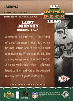 2006 Upper Deck - All Upper Deck Team #1AUDT-LJ Larry Johnson Back