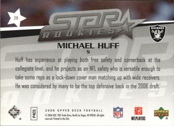 2006 Upper Deck - Rookie Exclusive Edition Star Rookies #218 Michael Huff Back