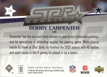 2006 Upper Deck - Rookie Exclusive Edition Star Rookies #229 Bobby Carpenter Back