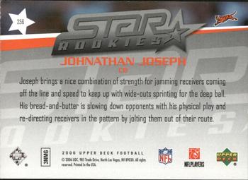 2006 Upper Deck - Rookie Exclusive Edition Star Rookies #256 Johnathan Joseph Back