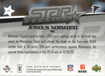 2006 Upper Deck - Rookie Exclusive Edition Star Rookies #267 Jerious Norwood Back