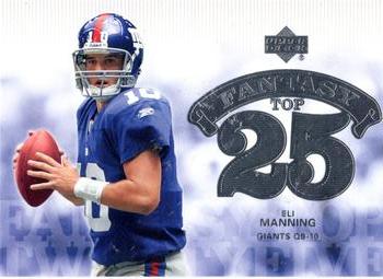 2006 Upper Deck - Fantasy Top 25 #F25-EM Eli Manning Front