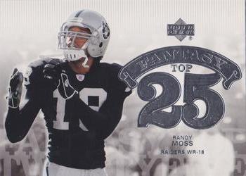2006 Upper Deck - Fantasy Top 25 #F25-RM Randy Moss Front