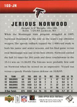 2006 Upper Deck - Gridiron Debut #1GD-JN Jerious Norwood Back