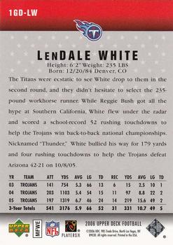 2006 Upper Deck - Gridiron Debut #1GD-LW LenDale White Back
