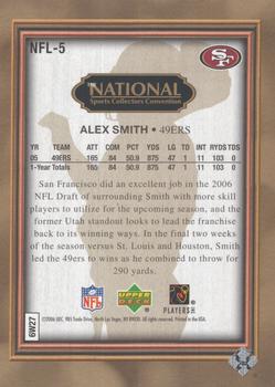 2006 Upper Deck - 2006 National Sports Collectors Convention #NFL-5 Alex Smith Back