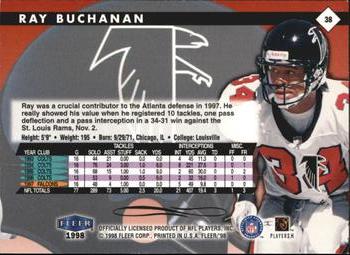 1998 Fleer Tradition #38 Ray Buchanan Back
